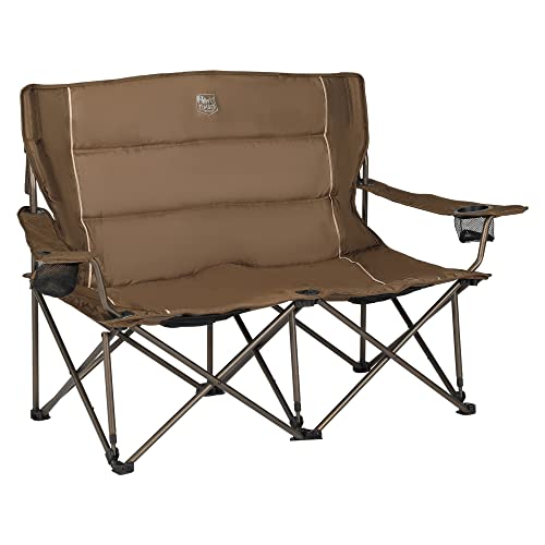 Timber Ridge Spruce 2-Person Folding Loveseat, Earth Brown - Timber Ridge Spruce 2-Person Folding Loveseat, Earth Brown - Travelking