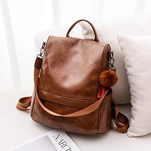 Women's Tan Backpack PU Leather Anti-theft Casual Shoulder Bag - Women's Tan Backpack PU Leather Anti-theft Casual Shoulder Bag - Travelking