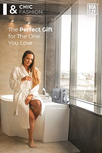 Extra Large Hanging Travel Toiletry Bag for Women and Men, Quartz Grey - Extra Large Hanging Travel Toiletry Bag for Women and Men, Quartz Grey - Travelking