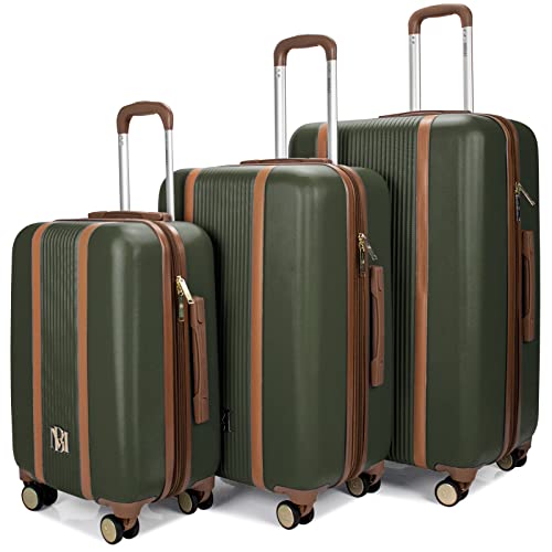 Badgley Mischka Mia 3 Piece Expandable Retro Luggage Set - Badgley Mischka Mia 3 Piece Expandable Retro Luggage Set - Travelking