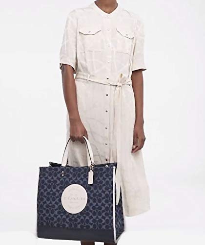 COACH Women's Dempsey Tote 40 In Signature Jacquard With Patch (Denim Multi) - COACH Women's Dempsey Tote 40 In Signature Jacquard With Patch (Denim Multi) - Travelking