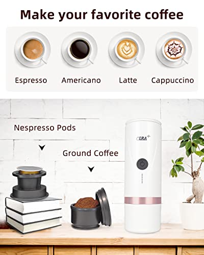 CERA+ Portable Electric Coffee Maker, Espresso Machine 20 Bar - CERA+ Portable Electric Coffee Maker, Espresso Machine 20 Bar - Travelking