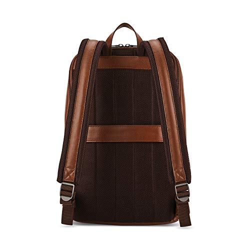 Samsonite Classic Leather Slim Travel Backpack, Cognac - Samsonite Classic Leather Slim Travel Backpack, Cognac - Travelking
