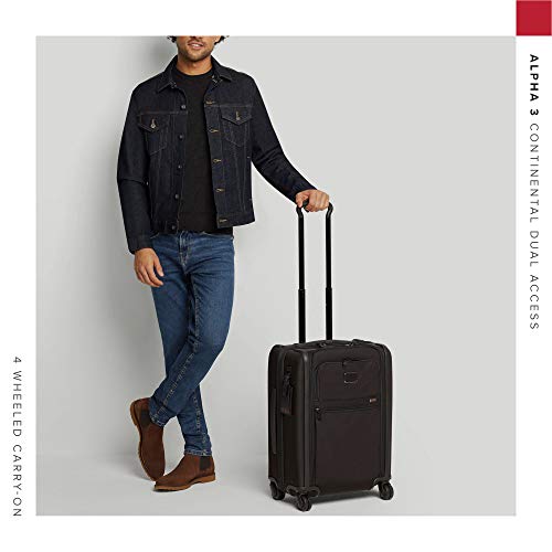 TUMI Alpha 3 Continental Dual Access 4 Wheeled Carry-On Luggage - TUMI Alpha 3 Continental Dual Access 4 Wheeled Carry-On Luggage - Travelking