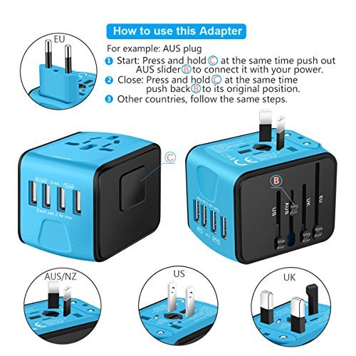 SAUNORCH Universal International Travel Power Adapter - SAUNORCH Universal International Travel Power Adapter - Travelking