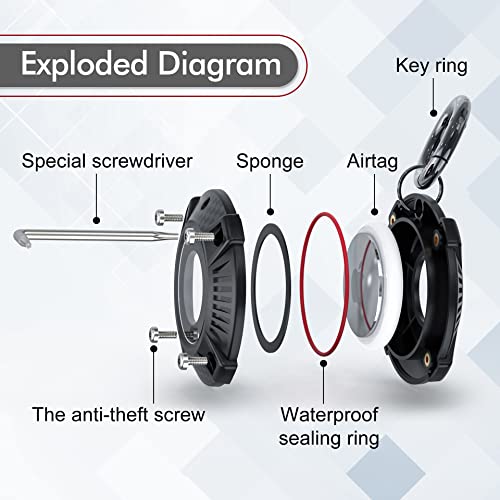 Waterproof Airtag Case, Screw Full Cover Compatible with Airtag - Waterproof Airtag Case, Screw Full Cover Compatible with Airtag - Travelking