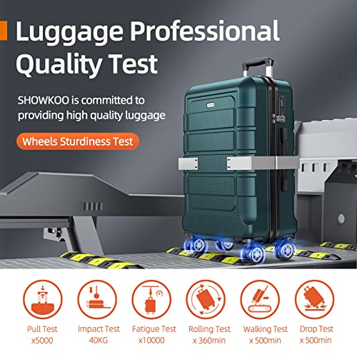 SHOWKOO Carry-On Luggage PC+ABS Durable Hardside Suitcase - SHOWKOO Carry-On Luggage PC+ABS Durable Hardside Suitcase - Travelking