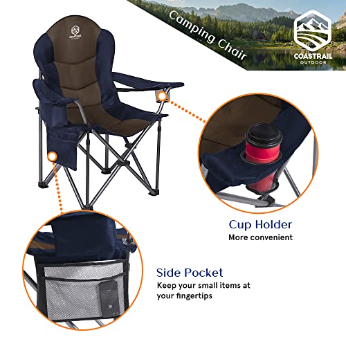 Coastrail Outdoor Padded Camping Chair with Lumbar Back Support - Coastrail Outdoor Padded Camping Chair with Lumbar Back Support - Travelking