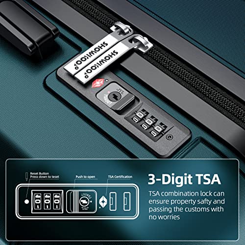 SHOWKOO Carry-On Luggage PC+ABS Durable Hardside Suitcase - SHOWKOO Carry-On Luggage PC+ABS Durable Hardside Suitcase - Travelking