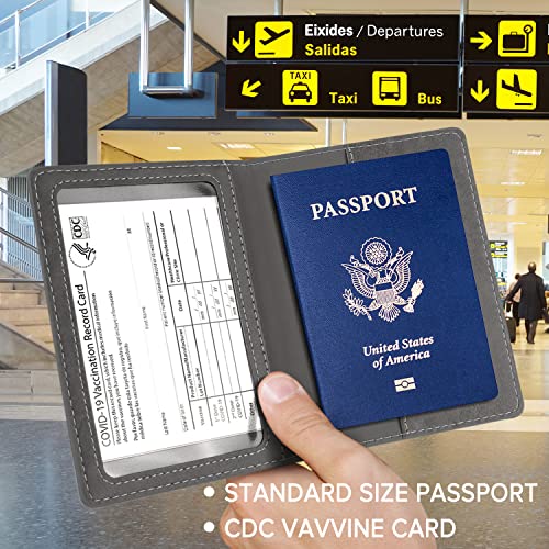 2 Pack Passport and Vaccine Card Holder Combo Passport Holder - 2 Pack Passport and Vaccine Card Holder Combo Passport Holder - Travelking
