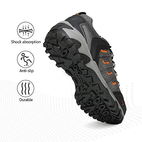 NORTIV 8 Men's Waterproof Hiking Shoes Leather Low-Top - NORTIV 8 Men's Waterproof Hiking Shoes Leather Low-Top - Travelking