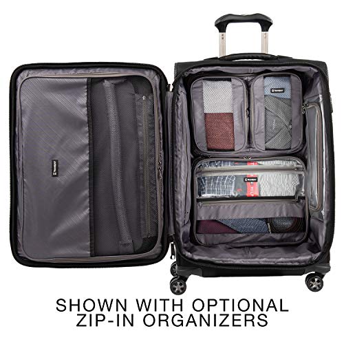 Travelpro Crew Versapack Softside Expandable Spinner Wheel Luggage, Jet Black - Travelpro Crew Versapack Softside Expandable Spinner Wheel Luggage, Jet Black - Travelking