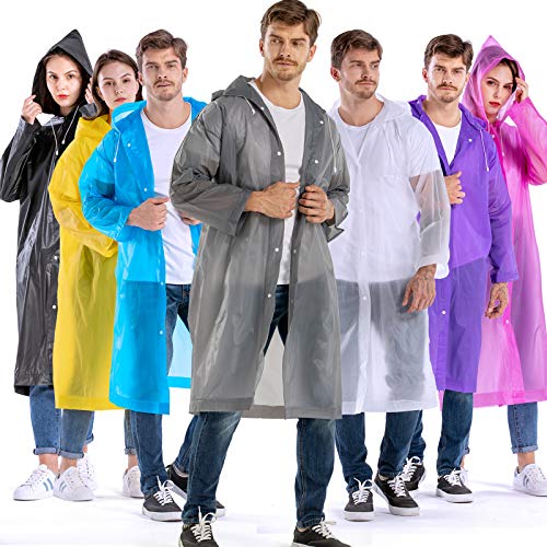 CeroPro Rain Coats for Adults Reusable - 2 Pack EVA - Grey - CeroPro Rain Coats for Adults Reusable - 2 Pack EVA - Grey - Travelking