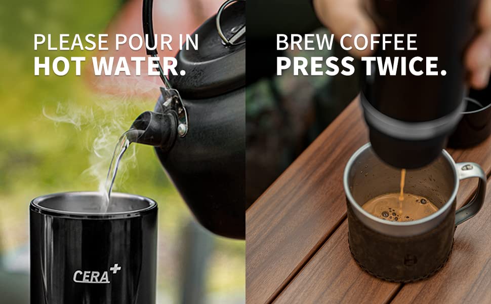 CERA+ Portable Espresso Maker Non-Heating Version Electric - CERA+ Portable Espresso Maker Non-Heating Version Electric - Travelking