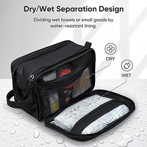 BALEINE Toiletry Bag for Men, Large Travel Toiletries Bags, Black - BALEINE Toiletry Bag for Men, Large Travel Toiletries Bags, Black - Travelking