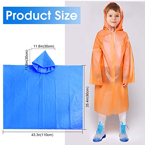 Disposable Camping, Travel Ponchos for Kids, Multi-colored - 4 Pack - Disposable Camping, Travel Ponchos for Kids, Multi-colored - 4 Pack - Travelking