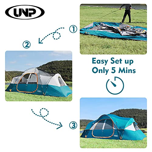 UNP Camping Tent 10-Person-Family Tents, Parties, Music Festival Tent - UNP Camping Tent 10-Person-Family Tents, Parties, Music Festival Tent - Travelking