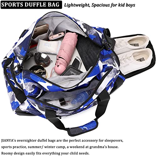 Kids Overnight Duffel Bag with Shoe Compartment & Wet Pocket - Kids Overnight Duffel Bag with Shoe Compartment & Wet Pocket - Travelking