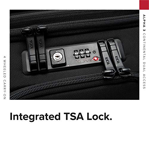 TUMI Alpha 3 Continental Dual Access 4 Wheeled Carry-On Luggage - TUMI Alpha 3 Continental Dual Access 4 Wheeled Carry-On Luggage - Travelking