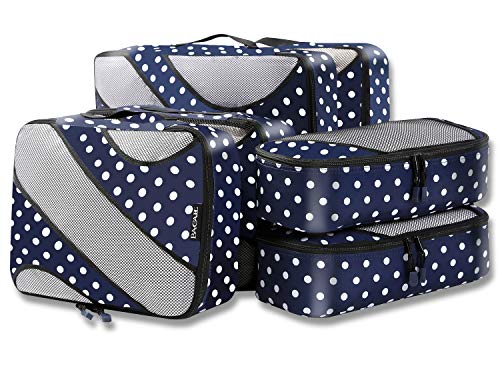 Bagail 6 Set Packing Cubes, 3 Various Sizes Travel Organizers, Navy - Bagail 6 Set Packing Cubes, 3 Various Sizes Travel Organizers, Navy - Travelking
