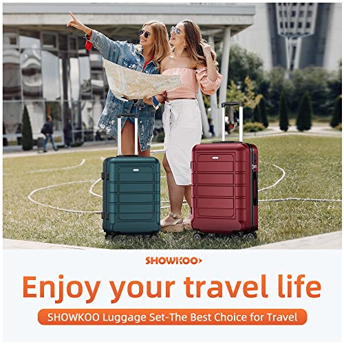 SHOWKOO Carry-On Luggage PC+ABS Durable Hardside Suitcase - SHOWKOO Carry-On Luggage PC+ABS Durable Hardside Suitcase - Travelking