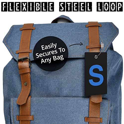 Luggage Initial Bag Tag - Fully Bendable - Stainless Steel Loop - Luggage Initial Bag Tag - Fully Bendable - Stainless Steel Loop - Travelking