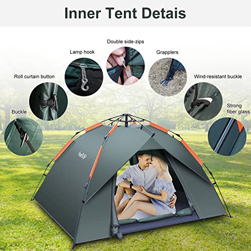 Amflip Camping Tent Automatic 2-3 Man Person Instant Tent Pop Up - Amflip Camping Tent Automatic 2-3 Man Person Instant Tent Pop Up - Travelking