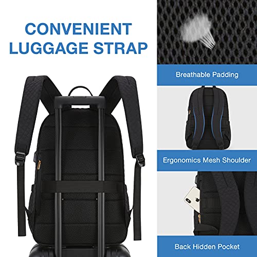 Black Laptop Backpack for Women for Business, College and Travel - Black Laptop Backpack for Women for Business, College and Travel - Travelking