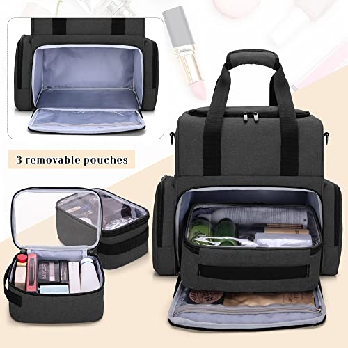 BAFASO Large Travel Makeup Bag with 3 Inner Removable Pouches - BAFASO Large Travel Makeup Bag with 3 Inner Removable Pouches - Travelking