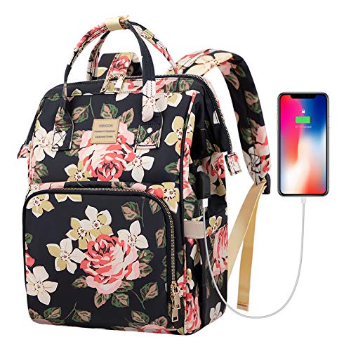 Flower Pattern Backpack for Women, Stylish for College, School - Flower Pattern Backpack for Women, Stylish for College, School - Travelking