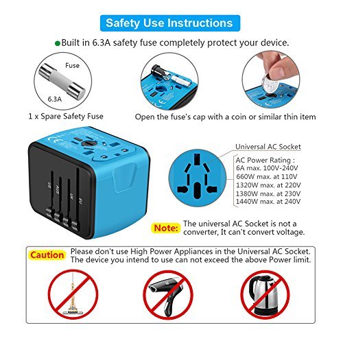 SAUNORCH Universal International Travel Power Adapter - SAUNORCH Universal International Travel Power Adapter - Travelking