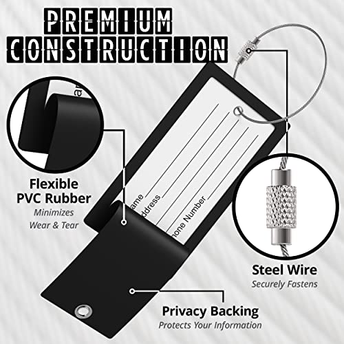 Luggage Initial Bag Tag - Fully Bendable - Stainless Steel Loop - Luggage Initial Bag Tag - Fully Bendable - Stainless Steel Loop - Travelking