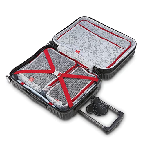 American Tourister Disney Molded Hardside Expandable Luggage with Spinner Wheels, Black - American Tourister Disney Molded Hardside Expandable Luggage with Spinner Wheels, Black - Travelking