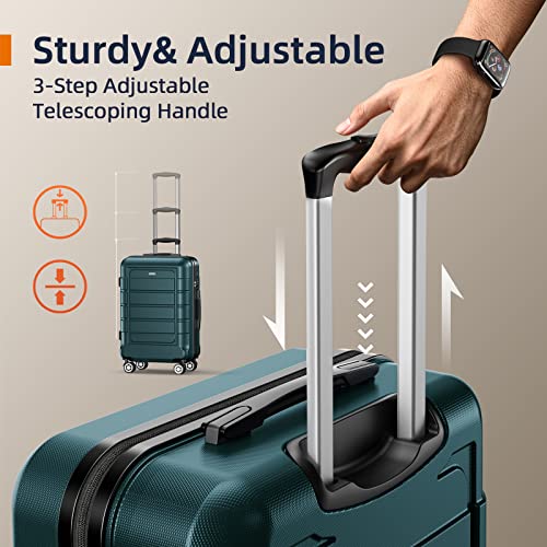 SHOWKOO Carry-On Luggage PC+ABS Durable Hardside Suitcase - SHOWKOO Carry-On Luggage PC+ABS Durable Hardside Suitcase - Travelking