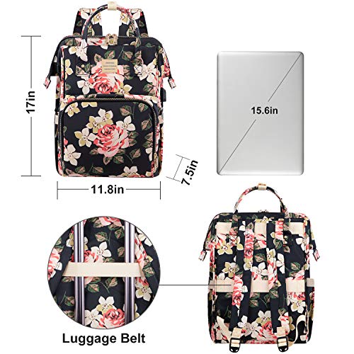 Flower Pattern Backpack for Women, Stylish for College, School - Flower Pattern Backpack for Women, Stylish for College, School - Travelking