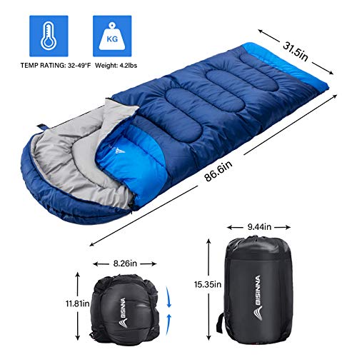 BISINNA Sleeping Bag with Pillow - 4 Season Backpacking Sleeping Bag - BISINNA Sleeping Bag with Pillow - 4 Season Backpacking Sleeping Bag - Travelking