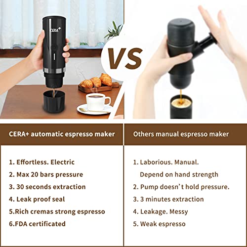 CERA+ Portable Espresso Maker Non-Heating Version Electric - CERA+ Portable Espresso Maker Non-Heating Version Electric - Travelking