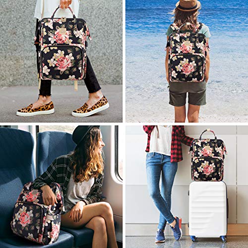 Flower Pattern Backpack for Women, Stylish for College, School - Flower Pattern Backpack for Women, Stylish for College, School - Travelking