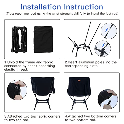 MOON LENCE Adjustable Camping Chair - Large Folding Chair - MOON LENCE Adjustable Camping Chair - Large Folding Chair - Travelking