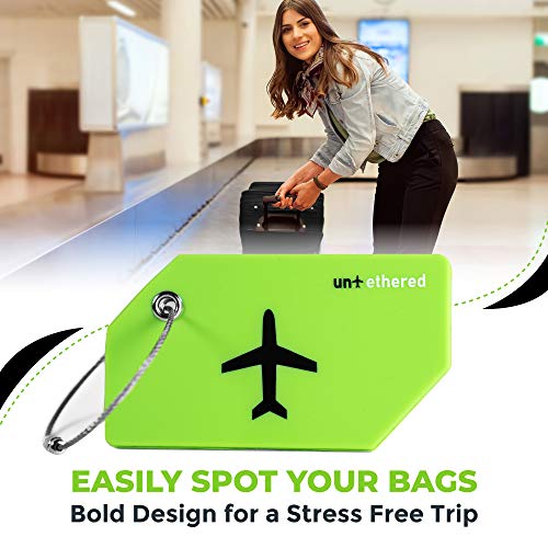 Untethered Luggage Tags in Green - Secure and Stylish Tags for Travel - Untethered Luggage Tags in Green - Secure and Stylish Tags for Travel - Travelking