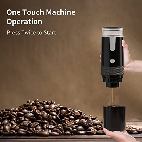 Frossvt Portable Electronic Coffee Maker, Rechargeable Espresso Machine, Mini Car Coffee Make Using Ground Coffee & Espresso Pods for Travel Camping Office Home - Frossvt Portable Electronic Coffee Maker, Rechargeable Espresso Machine, Mini Car Coffee Make Using Ground Coffee & Espresso Pods for Travel Camping Office Home - Travelking