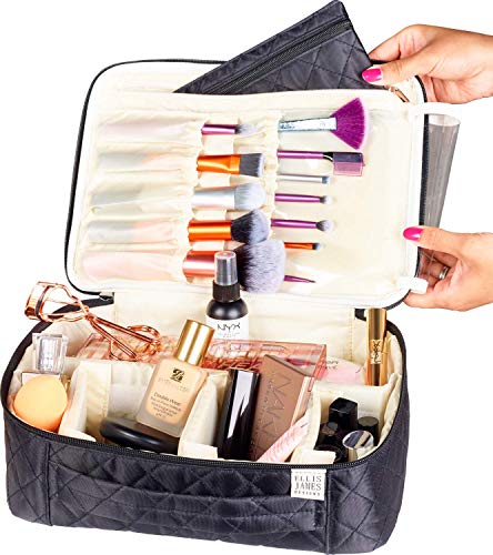 Ellis James Designs Extra Large Makeup Bag With Compartments - Ellis James Designs Extra Large Makeup Bag With Compartments - Travelking
