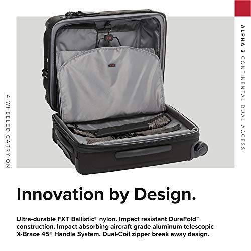 TUMI Alpha 3 Continental Dual Access 4 Wheeled Carry-On Luggage - TUMI Alpha 3 Continental Dual Access 4 Wheeled Carry-On Luggage - Travelking