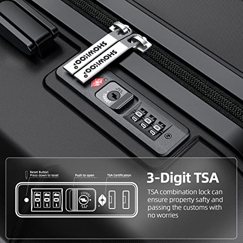 SHOWKOO Luggage Sets Expandable PC+ABS Durable Suitcase - SHOWKOO Luggage Sets Expandable PC+ABS Durable Suitcase - Travelking