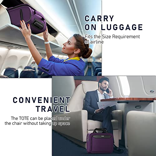 SHOWKOO Carry-on Luggage 2 Piece Softside Lightweight Durable - Purple - SHOWKOO Carry-on Luggage 2 Piece Softside Lightweight Durable - Purple - Travelking