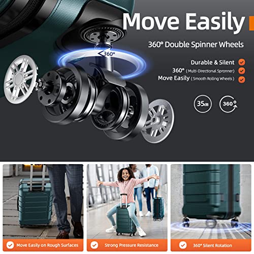 SHOWKOO Carry-On Luggage PC+ABS Durable Hardside Suitcase - SHOWKOO Carry-On Luggage PC+ABS Durable Hardside Suitcase - Travelking