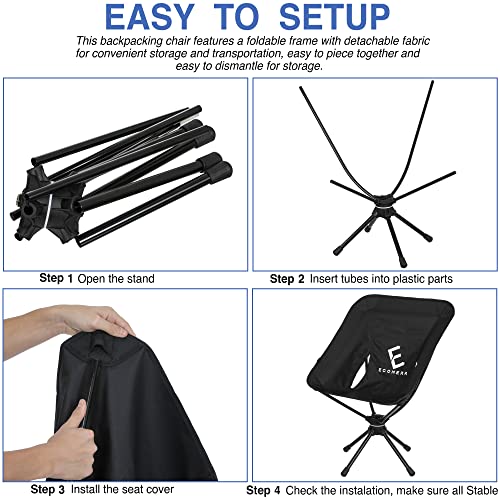 Ecomerr Portable Camping Chair - Bottle Sized Compact Foldable Chair - Ecomerr Portable Camping Chair - Bottle Sized Compact Foldable Chair - Travelking