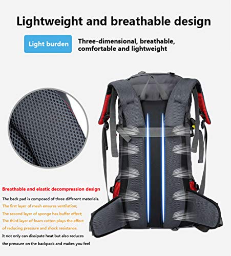 Bseash 60L Waterproof Hiking Camping Backpack with Rain Cover - Bseash 60L Waterproof Hiking Camping Backpack with Rain Cover - Travelking