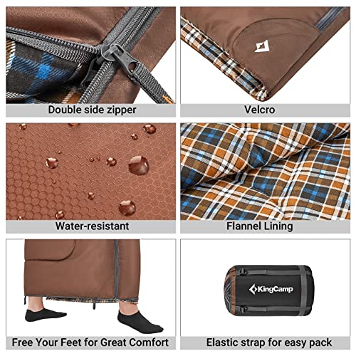 KingCamp Sleeping Bag Cotton Flannel Sleeping Bags for Adults - KingCamp Sleeping Bag Cotton Flannel Sleeping Bags for Adults - Travelking