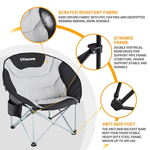 KingCamp Camping Chair Oversized Padded Moon - KingCamp Camping Chair Oversized Padded Moon - Travelking